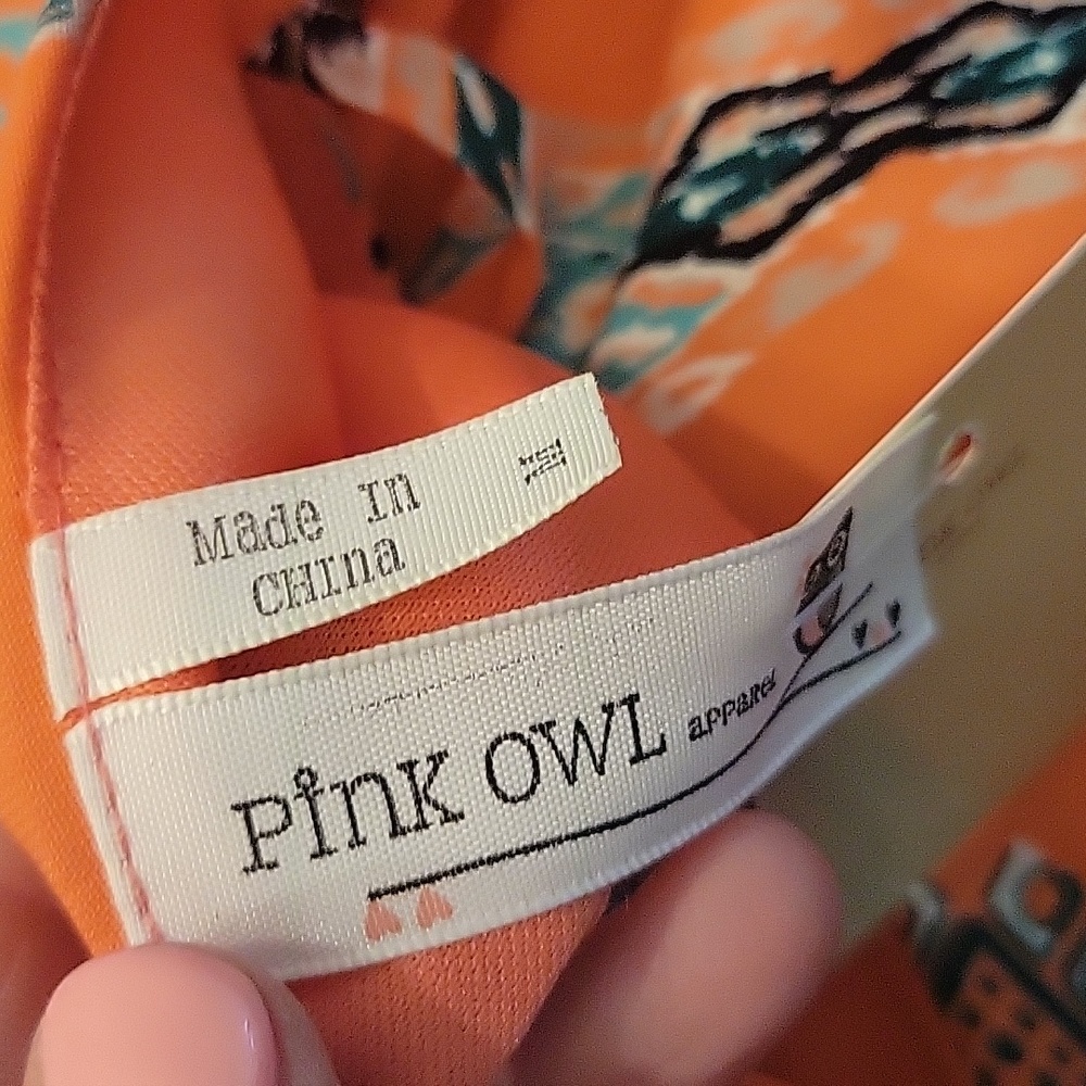 Pink Owl Boutique Printed Dress Pink/Orange Womens Size Medium NWT - Picture 6 of 6